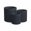 KANTE 15.8 in. x 12.9 in. and 9.8 in. W Round Charcoal Concrete/Fiberglass Indoor Outdoor Elegant Planters -KANTE Sales charcoal kante plant pots osc0119abc c60121 64 1000