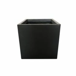 KANTE 12 in. H Square Charcoal Concrete/Fiberglass Indoor Outdoor Elegant Planter -KANTE Sales charcoal kante plant pots osf0001b c60121 c3 1000
