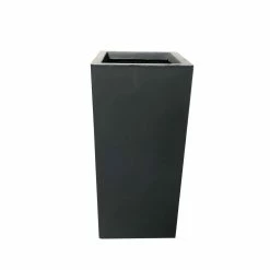 KANTE 20 in. H Square Charcoal Lightweight Concrete/Fiberglass Indoor Outdoor Elegant Tall Planter -KANTE Sales charcoal kante plant pots osf0002a c60121 c3 1000