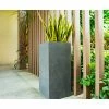 KANTE 28 in. H Square Charcoal Concrete/Fiberglass Indoor Outdoor Modern Tall Planter -KANTE Sales charcoal kante plant pots osf0002c c60121 64 1000