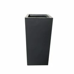 KANTE 28 in. H Square Charcoal Concrete/Fiberglass Indoor Outdoor Modern Tall Planter -KANTE Sales charcoal kante plant pots osf0002c c60121 c3 1000