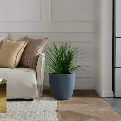 KANTE 9 in. H Charcoal Concrete and Fiberglass Round Bowl Planter, Outdoor Indoor Large Planters Pots with Drainage -KANTE Sales charcoal kante plant pots rc0050a c60121 44 1000