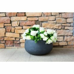 KANTE Medium 10 in. Tall Charcoal Lightweight Concrete Round Outdoor Bowl Planter 12 KANTE Medium 10 in. Tall Charcoal Lightweight Concrete Round Outdoor Bowl Planter -KANTE Sales charcoal kante plant pots rc0051c c60121 4f 1000