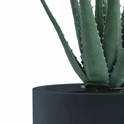 KANTE 13.39 in. x 23.62 in. Round Charcoal Finish Lightweight Concrete and Fiberglass Indoor Outdoor Planter w/Drainage Hole -KANTE Sales charcoal kante plant pots rc0099a c60121 1f 1000