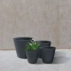 KANTE 20.9", 17.7", 15" & 12.6"H Cylindrical Charcoal Finish Lightweight Concrete Modern Planters Set of 4, Outdoor Indoor 16 KANTE 20.9", 17.7", 15" & 12.6"H Cylindrical Charcoal Finish Lightweight Concrete Modern Planters Set of 4, Outdoor Indoor -KANTE Sales charcoal kante plant pots rc0154bcde c60121 1f 1000