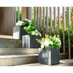 KANTE 16 in. Tall Charcoal Lightweight Concrete Square Modern Outdoor Planter (Set of 3) 7 KANTE 16 in. Tall Charcoal Lightweight Concrete Square Modern Outdoor Planter (Set of 3) -KANTE Sales charcoal kante plant pots rf0001abc c60121 4f 1000