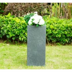 KANTE 28 in. Tall Charcoal Lightweight Concrete Rectangle Modern Outdoor Planter 11 KANTE 28 in. Tall Charcoal Lightweight Concrete Rectangle Modern Outdoor Planter -KANTE Sales charcoal kante plant pots rf0002c c60121 1f 1000