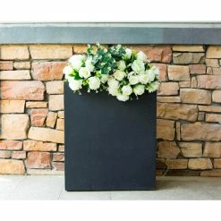 KANTE 26.8 in. Tall Charcoal Lightweight Concrete Modern Long and High Rectangle Planter -KANTE Sales charcoal kante plant pots rf0111a c60121 76 1000