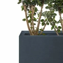 KANTE 23.6" and 19.4"L Rectangular Charcoal Finish Lightweight Concrete Long Planter w/ Drainage Hole Set of 2 Outdoor/Indoor -KANTE Sales charcoal kante plant pots rf0146sa c60121 4f 1000