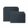 KANTE 23.6" and 19.4"L Rectangular Charcoal Finish Lightweight Concrete Long Planter w/ Drainage Hole Set of 2 Outdoor/Indoor 2 KANTE 23.6" and 19.4"L Rectangular Charcoal Finish Lightweight Concrete Long Planter w/ Drainage Hole Set of 2 Outdoor/Indoor -KANTE Sales charcoal kante plant pots rf0146sa c60121 64 1000