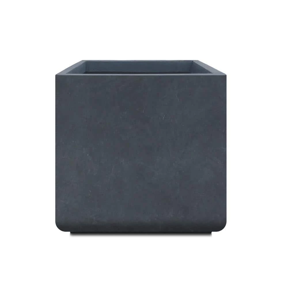 KANTE 11.81 x 11.81 in. Square Charcoal Lightweight Concrete and Weather Resistant Fiberglass Planter w/Drainage Hole 3 KANTE 11.81 x 11.81 in. Square Charcoal Lightweight Concrete and Weather Resistant Fiberglass Planter w/Drainage Hole