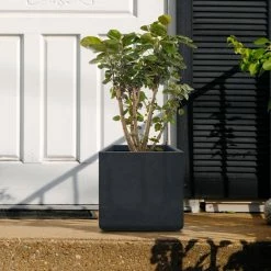 KANTE 11.81 x 11.81 in. Square Charcoal Lightweight Concrete and Weather Resistant Fiberglass Planter w/Drainage Hole 17 KANTE 11.81 x 11.81 in. Square Charcoal Lightweight Concrete and Weather Resistant Fiberglass Planter w/Drainage Hole -KANTE Sales charcoal kante plant pots rf0221b c60121 76 1000