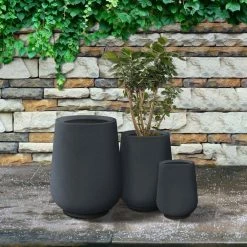 KANTE 26.5 in., 20 in. & 13.1 in. H Round Charcoal Concrete Tall Planters (Set of 3), Outdoor Indoor Large with Drainage Holes 21 KANTE 26.5 in., 20 in. & 13.1 in. H Round Charcoal Concrete Tall Planters (Set of 3), Outdoor Indoor Large with Drainage Holes -KANTE Sales charcoal kante plant pots rf2015023abc c60121 31 1000