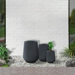 KANTE 26.5 in., 20 in. & 13.1 in. H Round Charcoal Concrete Tall Planters (Set of 3), Outdoor Indoor Large with Drainage Holes 16 KANTE 26.5 in., 20 in. & 13.1 in. H Round Charcoal Concrete Tall Planters (Set of 3), Outdoor Indoor Large with Drainage Holes -KANTE Sales charcoal kante plant pots rf2015023abc c60121 4f 1000