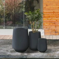 KANTE 26.5 in., 20 in. & 13.1 in. H Round Charcoal Concrete Tall Planters (Set of 3), Outdoor Indoor Large with Drainage Holes 14 KANTE 26.5 in., 20 in. & 13.1 in. H Round Charcoal Concrete Tall Planters (Set of 3), Outdoor Indoor Large with Drainage Holes -KANTE Sales charcoal kante plant pots rf2015023abc c60121 66 1000