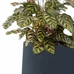 KANTE 10.63 in. x 13.78 in. Round Charcoal Lightweight Concrete and Weather Resistant Fiberglass Planter w/Drainage Hole -KANTE Sales charcoal kante plant pots rf2015023c c60121 1f 1000