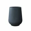 KANTE 10.63 in. x 13.78 in. Round Charcoal Lightweight Concrete and Weather Resistant Fiberglass Planter w/Drainage Hole -KANTE Sales charcoal kante plant pots rf2015023c c60121 64 1000