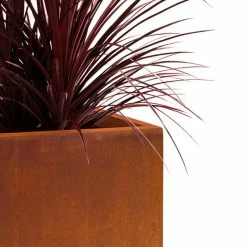 KANTE 16in.H Square Faux Weathering Steel Finish Lightweight Concrete Durable Elegant Planter w/Drainage Hole, Home and Garden -KANTE Sales faux weathering steel kante plant pots rf0001c c91942 44 1000