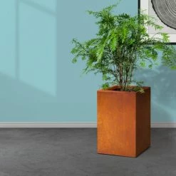 KANTE 16 in. H Faux Weathering Steel Finish Concrete Square, Modern Outdoor/Indoor Lightweight Planter Pot with Drainage Hole 14 KANTE 16 in. H Faux Weathering Steel Finish Concrete Square, Modern Outdoor/Indoor Lightweight Planter Pot with Drainage Hole -KANTE Sales faux weathering steel kante plant pots rf0007b c91942 1f 1000