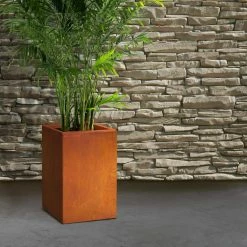 KANTE 16 in. H Faux Weathering Steel Finish Concrete Square, Modern Outdoor/Indoor Lightweight Planter Pot with Drainage Hole 15 KANTE 16 in. H Faux Weathering Steel Finish Concrete Square, Modern Outdoor/Indoor Lightweight Planter Pot with Drainage Hole -KANTE Sales faux weathering steel kante plant pots rf0007b c91942 44 1000