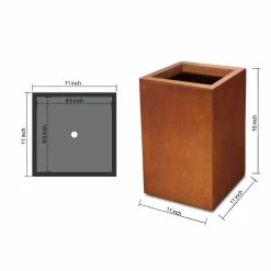KANTE 16 in. H Faux Weathering Steel Finish Concrete Square, Modern Outdoor/Indoor Lightweight Planter Pot with Drainage Hole 12 KANTE 16 in. H Faux Weathering Steel Finish Concrete Square, Modern Outdoor/Indoor Lightweight Planter Pot with Drainage Hole -KANTE Sales faux weathering steel kante plant pots rf0007b c91942 c3 1000