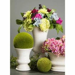 SULLIVANS Ivory Low Oval Ceramic Planter -KANTE Sales glaze sullivans plant pots cm2342 4f 1000