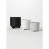 SULLIVANS Black, White & Gray Ceramic Planters - Set Of 3 -KANTE Sales glaze sullivans plant pots cm2970 64 1000