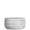 SULLIVANS Gray and White Ceramic Striped Planter -KANTE Sales gray and white sullivans plant pots cm2785 64 1000