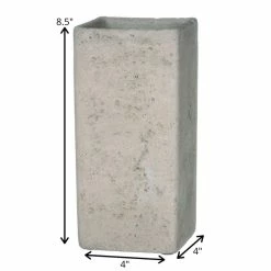 SULLIVANS Gray Cement Square Planter 9 SULLIVANS Gray Cement Square Planter -KANTE Sales gray sullivans plant pots cmt1092 1f 1000
