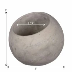 SULLIVANS Gray Cement Ball Planter -KANTE Sales gray sullivans plant pots cmt1105 4f 1000