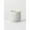 SULLIVANS Gray Patterned Cement Pot -KANTE Sales gray sullivans plant pots cmt1188 64 1000