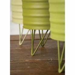 SULLIVANS Green Metal Planters (Set of 3) -KANTE Sales green sullivans plant pots met1510 4f 1000