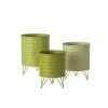 SULLIVANS Green Metal Planters (Set of 3) -KANTE Sales green sullivans plant pots met1510 64 1000