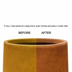 KANTE 16 in. Dia. Round Iron Oxide Concrete Bowl Planter, Outdoor Indoor Large Planter Pot with Drainage Hole -KANTE Sales iron oxide kante plant pots rc0051b c80621 4f 1000