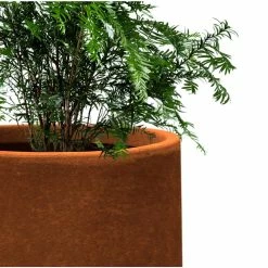KANTE 17.3 in., 13.4 in., & 10.6 in. H Round Iron Oxide Concrete Planter (Set of 3) Outdoor Indoor Large Pots w/Drainage Holes -KANTE Sales iron oxide kante plant pots rf2015022bcd c80621 44 1000