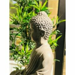 KANTE 25.6 in. H Natural Concrete/Fiberglass Indoor Outdoor Sitting Meditating Zen Buddha Statue -KANTE Sales kante garden statues osp141006 c80021 44 1000