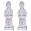KANTE 12.8 in. H Gray Cement Buddha Garden Statue Tealight Candle Holder Ornament (2-Pack) -KANTE Sales kante garden statues sx20200176 64 1000
