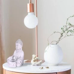 KANTE 6.5 in. H Gray Cement Sitting Buddha Garden Statue Tealight Candle Holder Ornament (2-Pack) -KANTE Sales kante garden statues sx20200177 44 1000