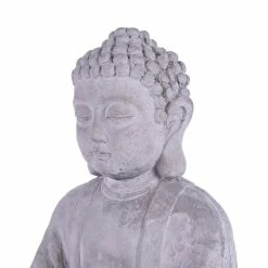 KANTE 14.17 in. H Gray Cement Meditating Buddha Garden Statue Tealight Candle Holder Ornament -KANTE Sales kante garden statues sx20200179 44 1000