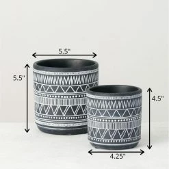 SULLIVANS Multi-Color Ceramic Flower Pots (Set of 2) 11 SULLIVANS Multi-Color Ceramic Flower Pots (Set of 2) -KANTE Sales multicolor sullivans plant pots cm2911 44 1000