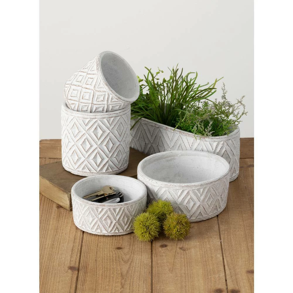 SULLIVANS Multi-Color Cement Planter (Set of 2) 5 SULLIVANS Multi-Color Cement Planter (Set of 2) - Image 3