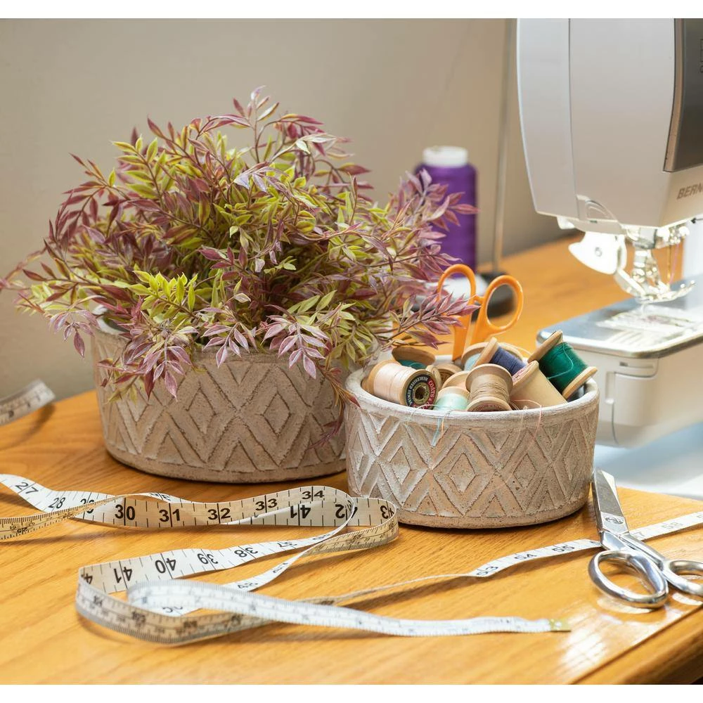 SULLIVANS Multi-Color Cement Planter (Set of 2) 4 SULLIVANS Multi-Color Cement Planter (Set of 2) - Image 2