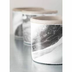 SULLIVANS Multi-Color Cement Fluid Pattern Container (Set of 3) -KANTE Sales multicolor sullivans plant pots cmt1192 4f 1000