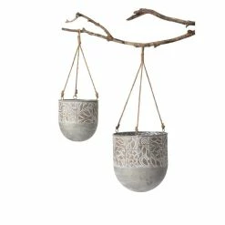 SULLIVANS Multi-Color Metal Hanging Planters (Set of 2)