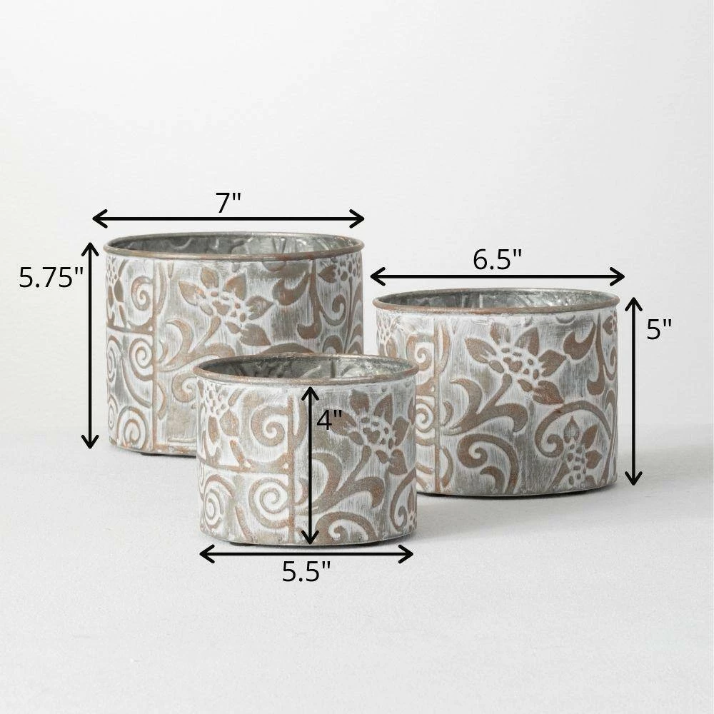 SULLIVANS Multi-Color Metal Planter (Set of 3) 4 SULLIVANS Multi-Color Metal Planter (Set of 3) - Image 2