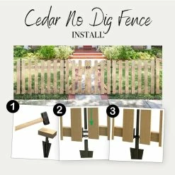 Vigoro 37.1 in. H x 45.35 in. W Cedar Garden Fence Panel -KANTE Sales natural cedar wood vigoro garden fencing 860664 76 1000