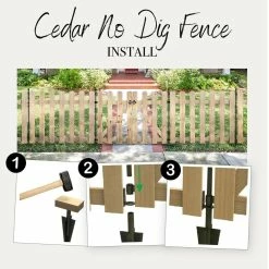 Vigoro 37.1 in. H x 48.3 in. W Cedar Garden Fence Gate -KANTE Sales natural cedar wood vigoro garden fencing 860671 76 1000