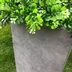 KANTE 20 in. H Square Natural Concrete/Fiberglass Indoor Outdoor Modern Seamless Tall Planter -KANTE Sales natural concrete kante plant pots osf0002a c80021 4f 1000