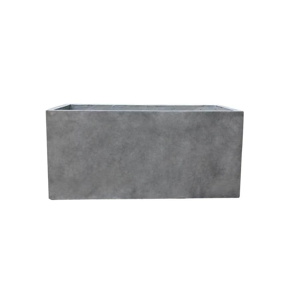 KANTE 23 in. L Rectangular Natural Concrete/Fiberglass Indoor Outdoor Elegant Long Planter 3 KANTE 23 in. L Rectangular Natural Concrete/Fiberglass Indoor Outdoor Elegant Long Planter