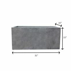 KANTE 31 in. L Rectangular Natural Concrete/Fiberglass Indoor Outdoor Elegant Long Planter 9 KANTE 31 in. L Rectangular Natural Concrete/Fiberglass Indoor Outdoor Elegant Long Planter -KANTE Sales natural concrete kante plant pots osf0104b c80021 1f 1000